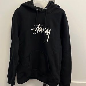 Stussy black logo hoodie women’s size S